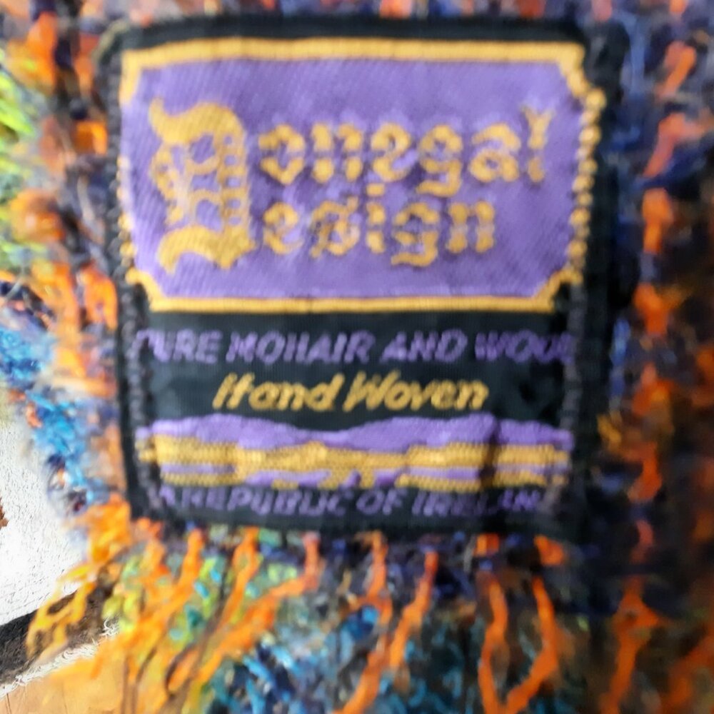 Vintage Donegal Design, handwoven mohair and wool throw, bold plaid - Picture 2 of 6